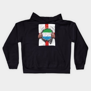 Sierra Leone Flag English Flag Ripped - Gift for Sierra Leonean From Sierra Leone Kids Hoodie